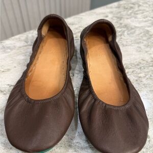 Tieks Dark Brown Leather Flats